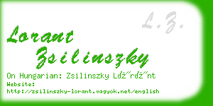 lorant zsilinszky business card
